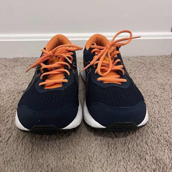 ASICS Gel-Contend 8 Men’s US 10½ Running Shoes Navy / Orange Lightly Used - Picture 5 of 8